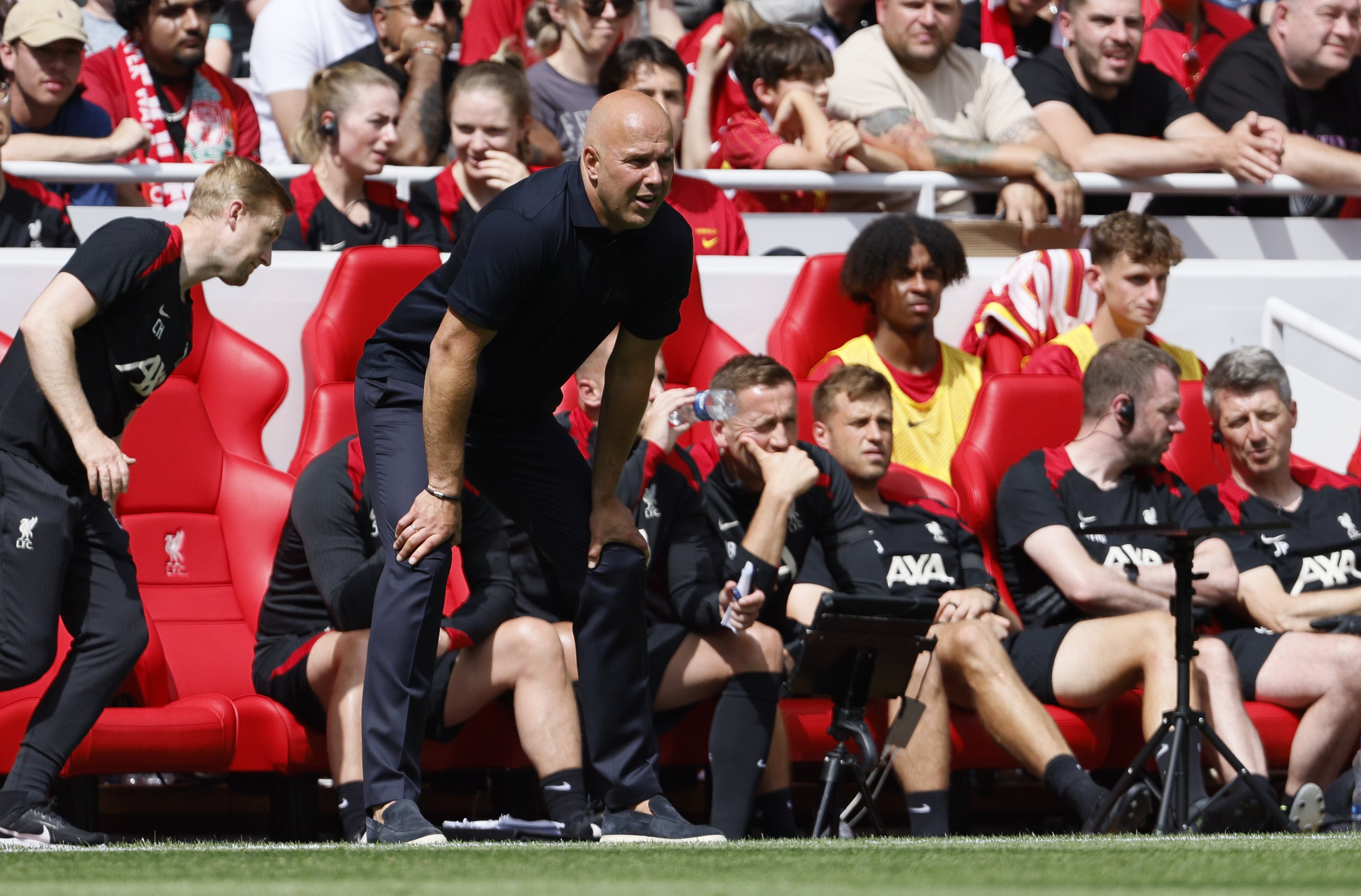 New head coach Arne Slot has a difficult job replacing Jurgen Klopp (Richard Sellers/PA)