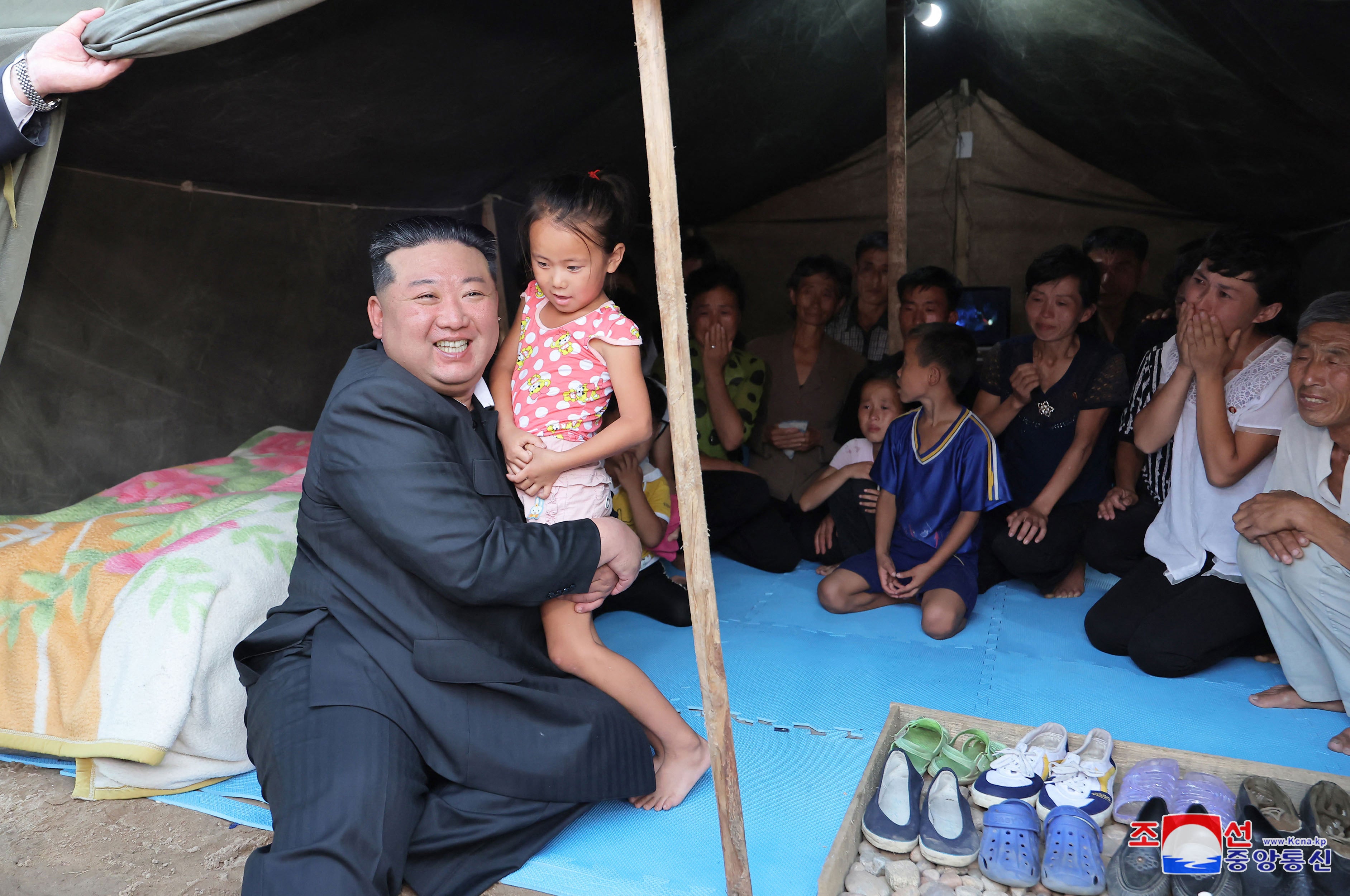 Kim Jong-un visits flood-hit areas in North Korea