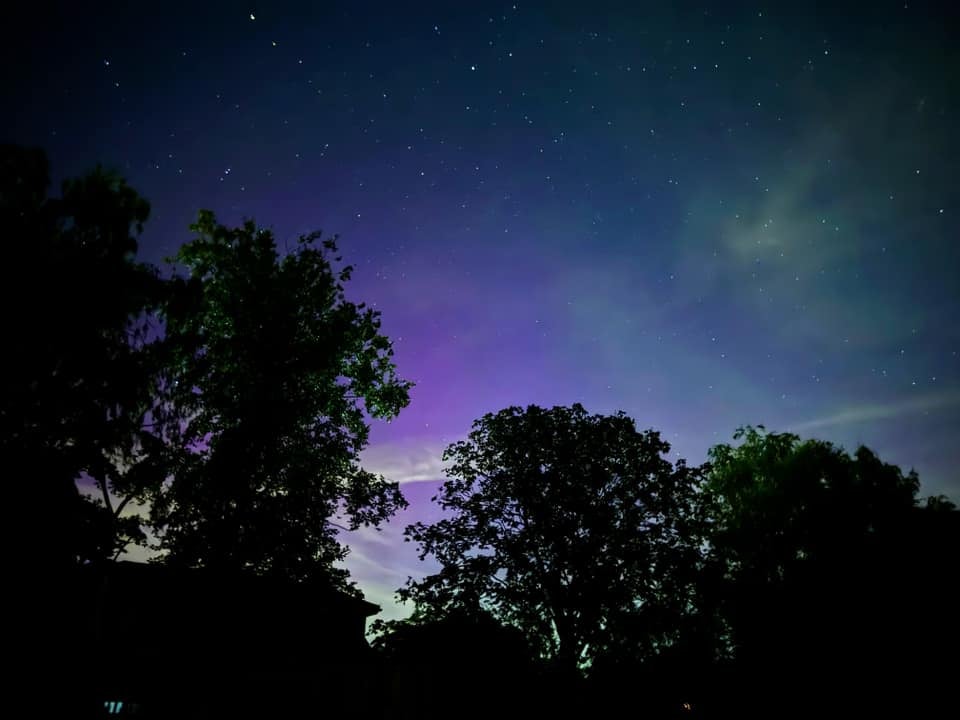 Marina Muttik captured the Northern Lights in Chesham (Marina Muttik/PA)