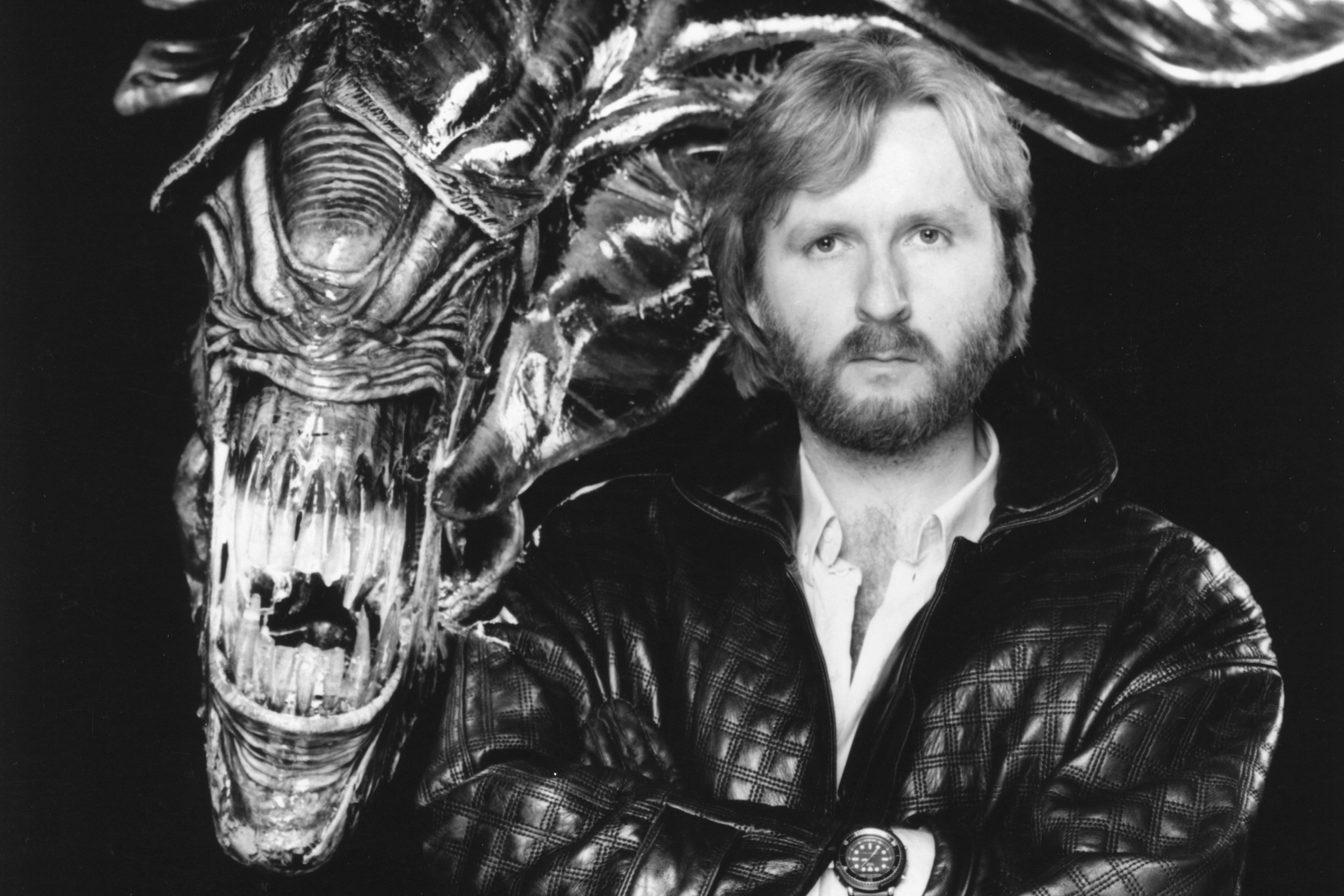 Behind you! James Cameron with his alien