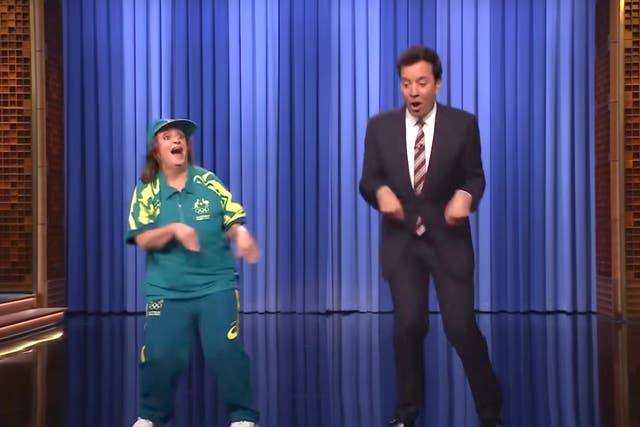 <p>Jimmy Fallon and Rachel Dratch on ‘The Tonight Show’</p>