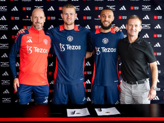 <p>Manchester United complete the signings for Matthijs de Ligt and Noussair Mazraoui from Bayern Munich. </p>