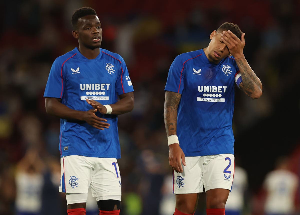 Rangers exit Champions League qualifier as manager brands red card &lsquo;worst decision I have seen in football&rsquo;