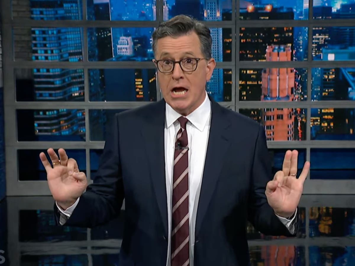 Stephen Colbert weighs in on obsession with how much older Walz looks than Harris
