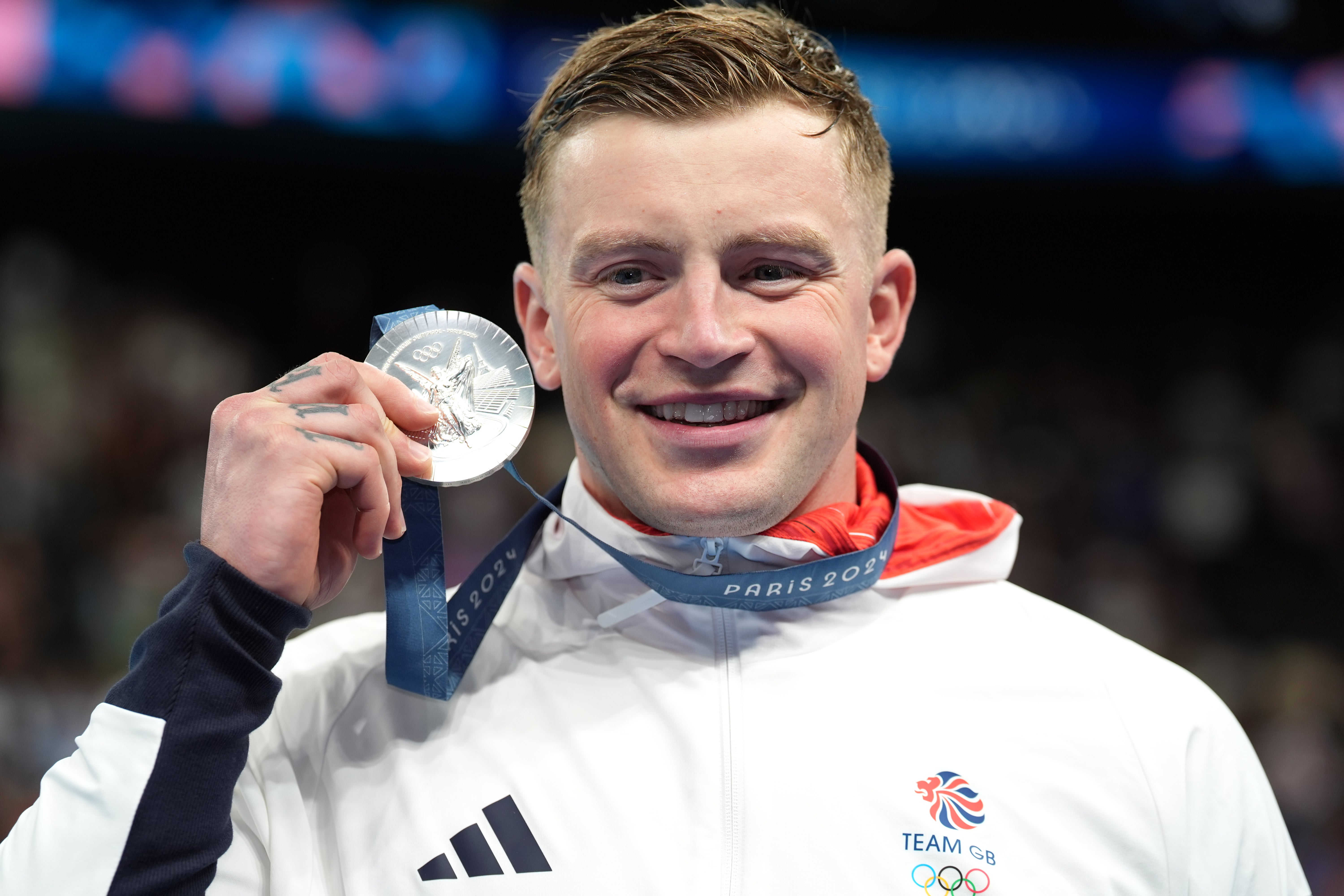 Adam Peaty won silver in the men’s 100m breaststroke at Paris 2024