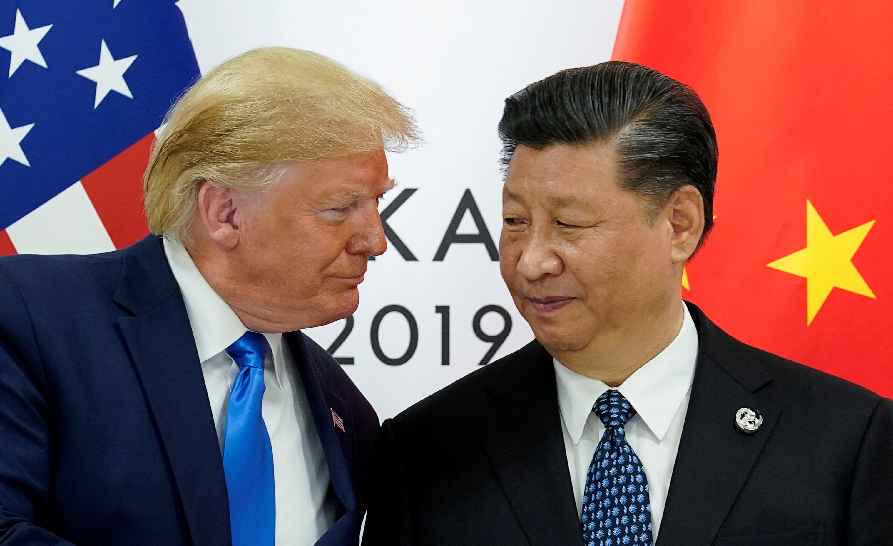 Then-U.S. President Donald Trump meets with China’s President Xi Jinping in Osaka, Japan, June 29, 2019