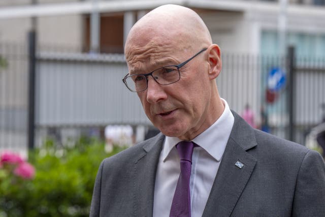 John Swinney said the talks were used to ‘outline our long-standing position on an immediate ceasefire directly’ (PA)
