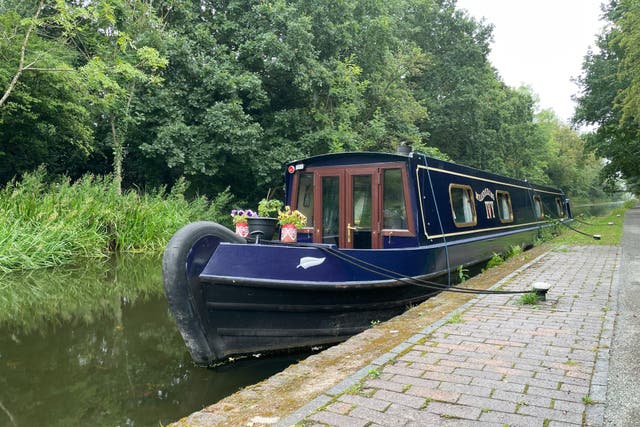 Canal boats have been unable to move since Monday in Walsall (Sophie Robinson/PA)