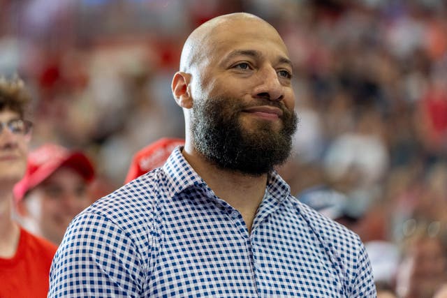 <p>Royce White, candidate the Senate, at a campaign rally in July. He will face Senator Amy Klobuchar in November after winning the GOP primary on Tuesday </p>
