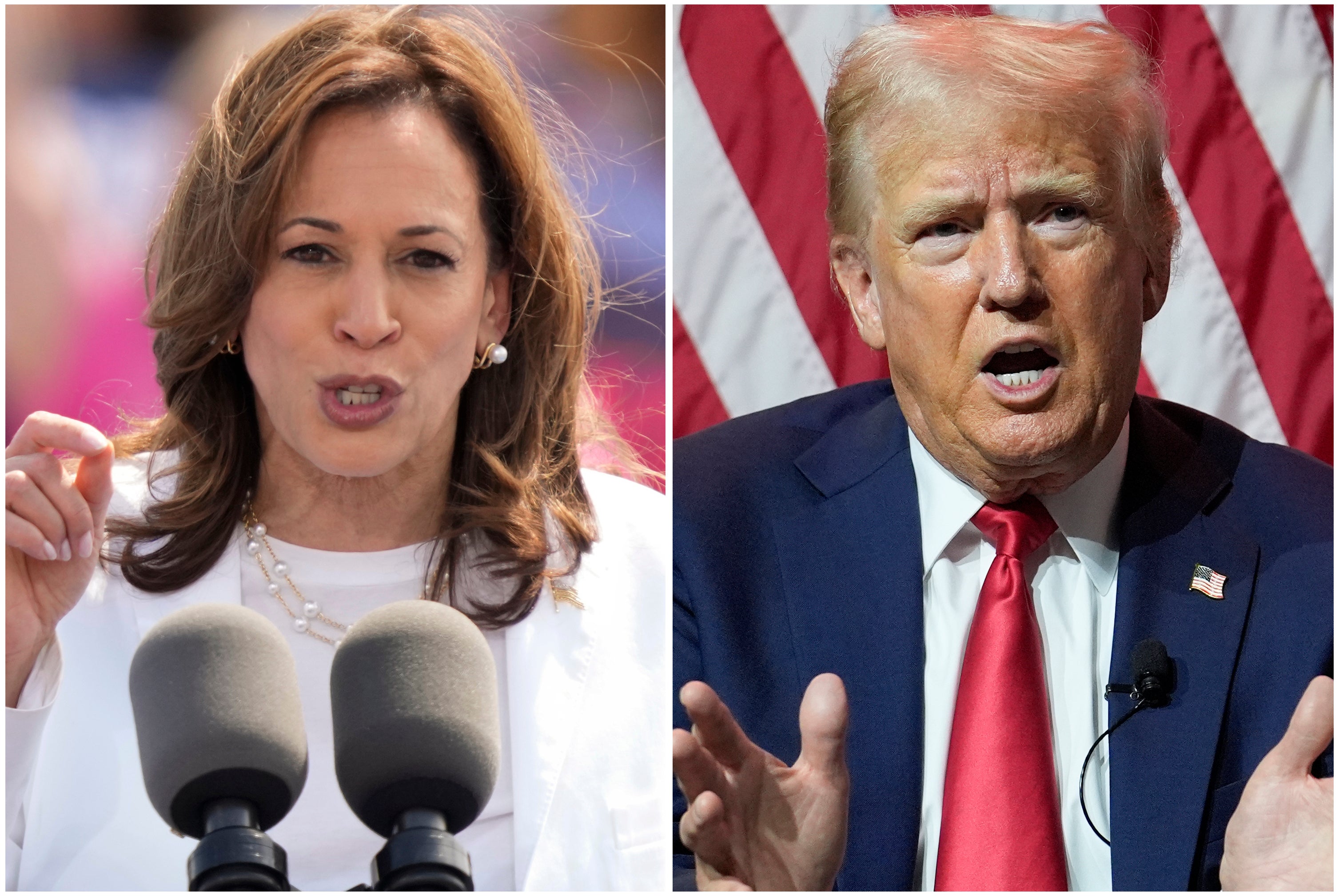 Kamala Harris and Donald Trump