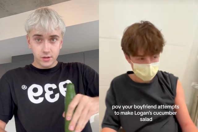 <p>TikToker acaba en el hospital tras preparar la receta viral de una ensalada de pepino </p>