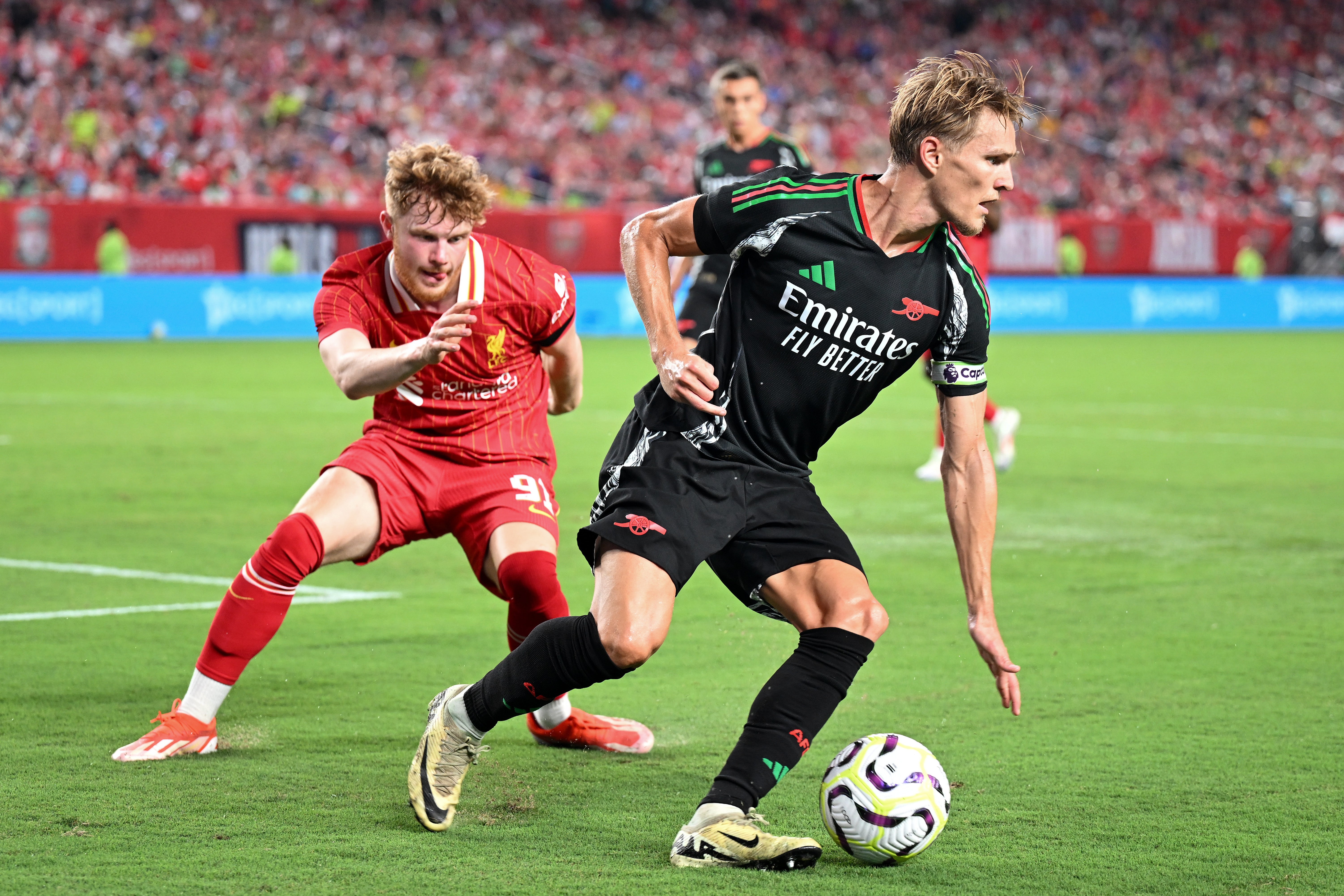 Arsenal faced one of their rivals, Liverpool, in the pre-season, and suffered a defeat