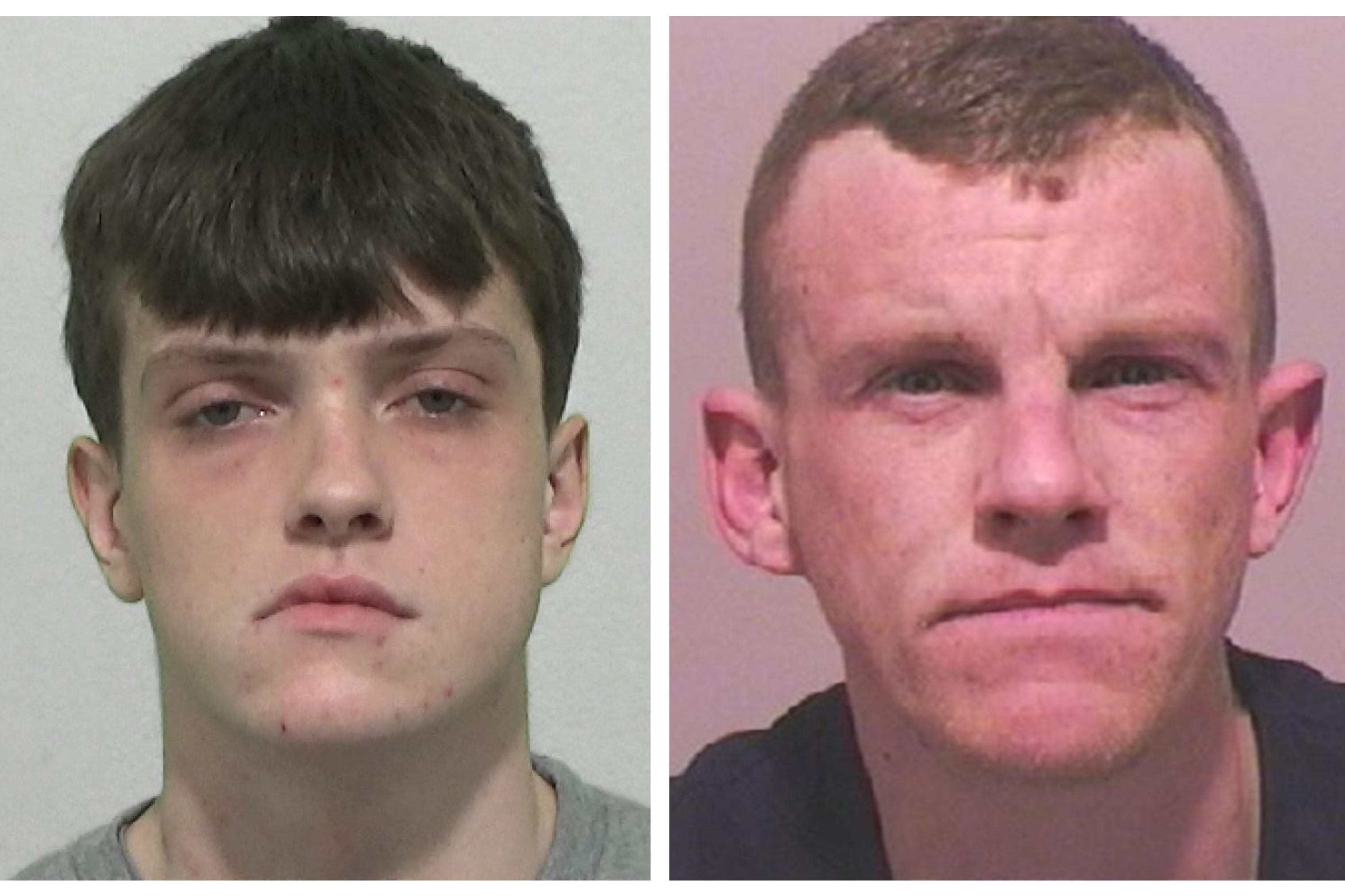 Riley Adey and Reece Greenwood were both jailed for their roles in rioting in Sunderland (Northumbria Police/PA)