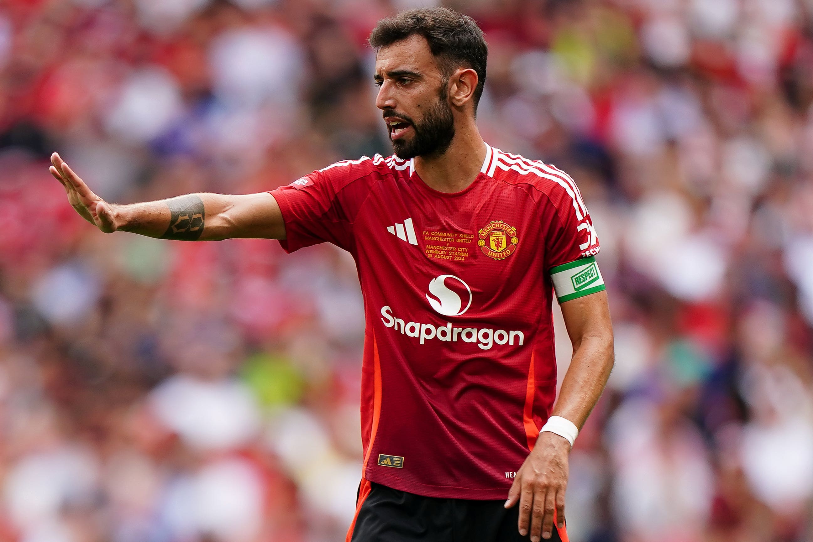 Bruno Fernandes has signed a new deal at Manchester United (Zac Goodwin/PA)