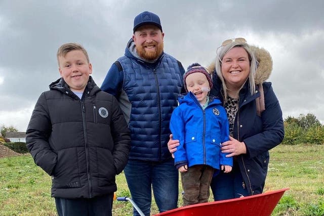 Luke and Karen Staples have called for kinder cancer treatments after their four-year-old son Zac went through intense treatment before his death from a rare form of brain cancer (The Brain Tumour Charity/PA)