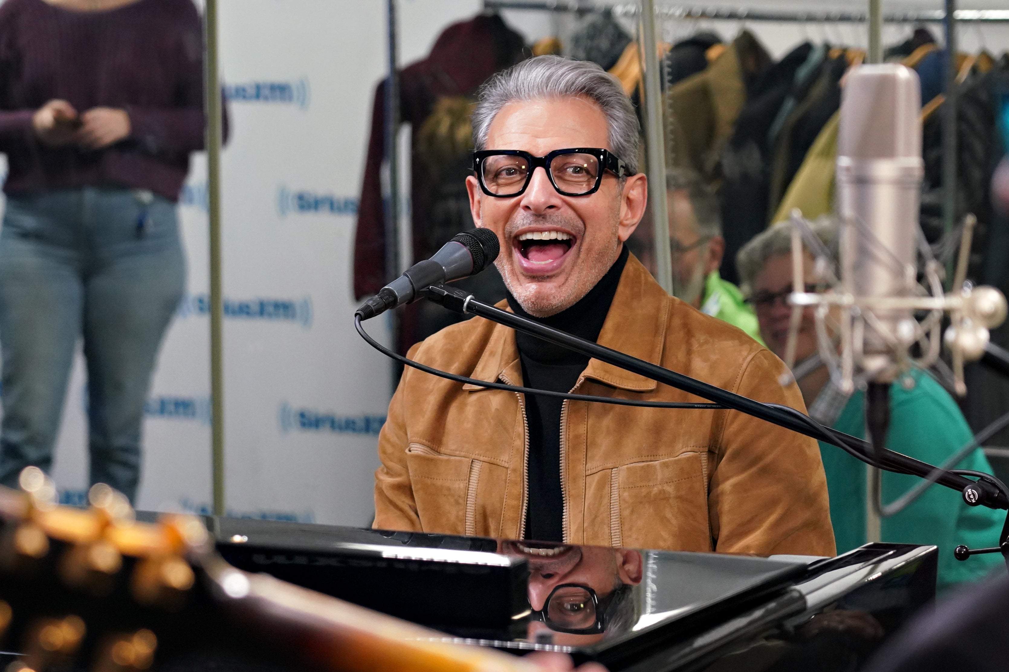 Music man: Goldblum at the piano in 2018