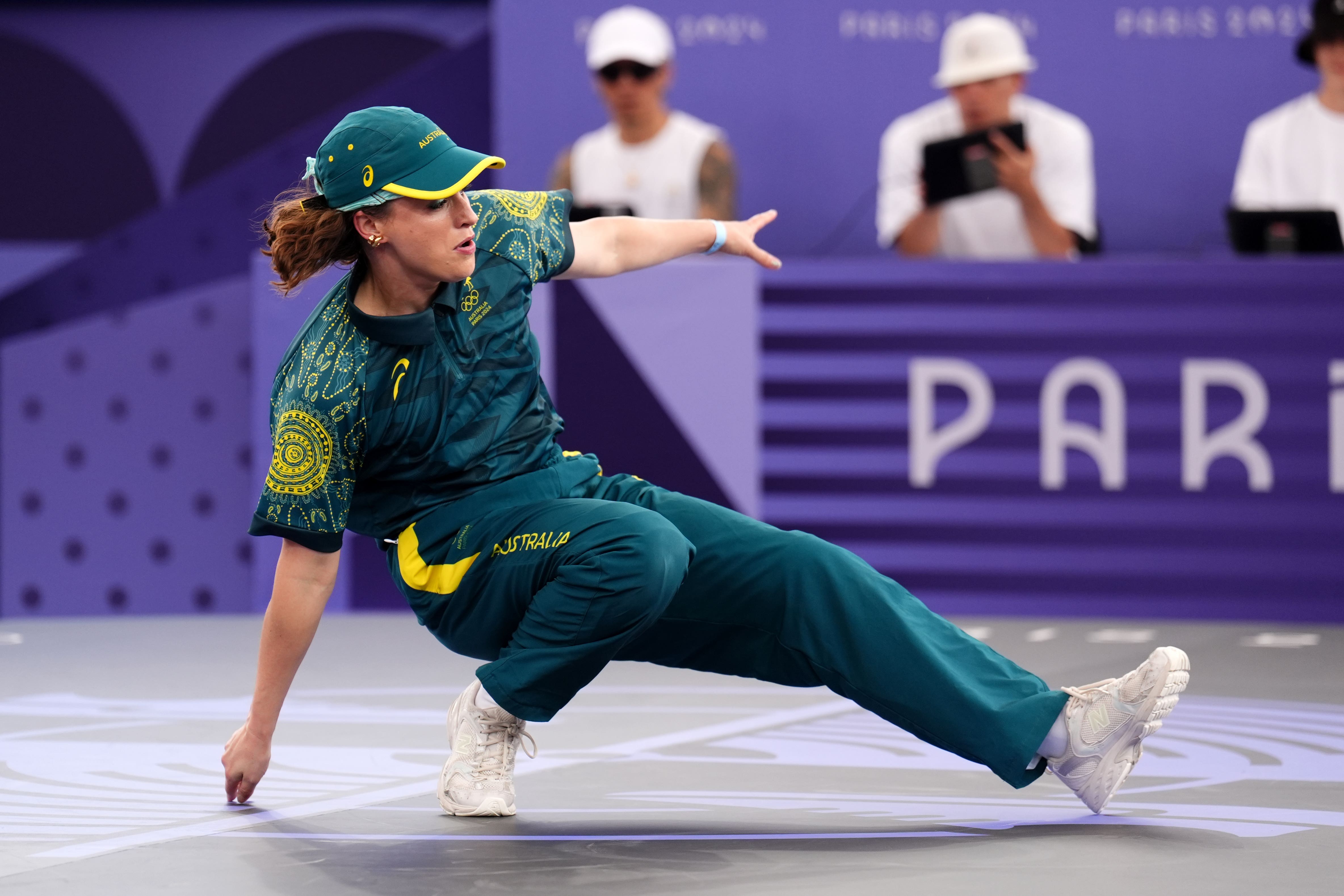 Raygun of Australia during the breaking B-girls round robin at La Concorde at the 2024 Paris Olympic Games in France (John Walton/PA)