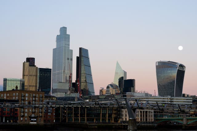 The FTSE 100 moved higher on Thursday but lagged behind its international peers (John Walton/PA)