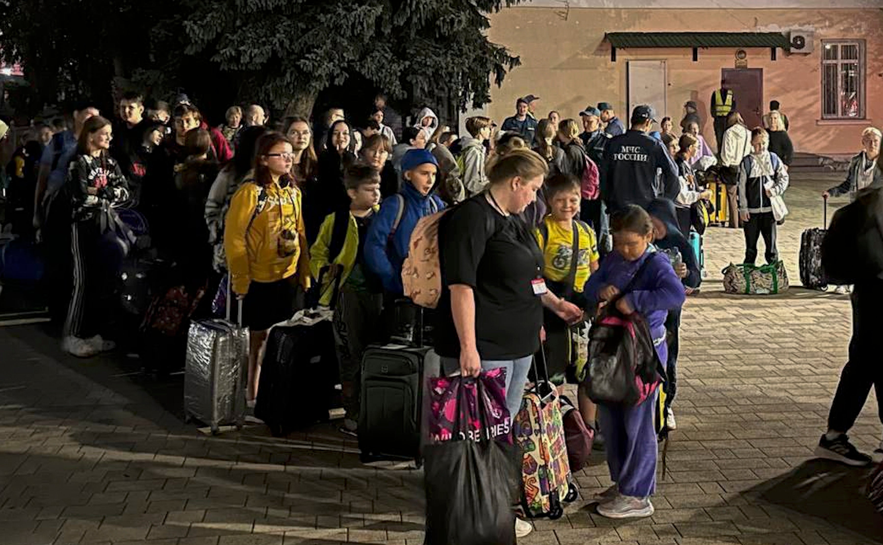 People evacuated from Belgorod and Kursk regions arriving to temporary accommodation points in Nevinnomyssk and Stavropolsky Krai