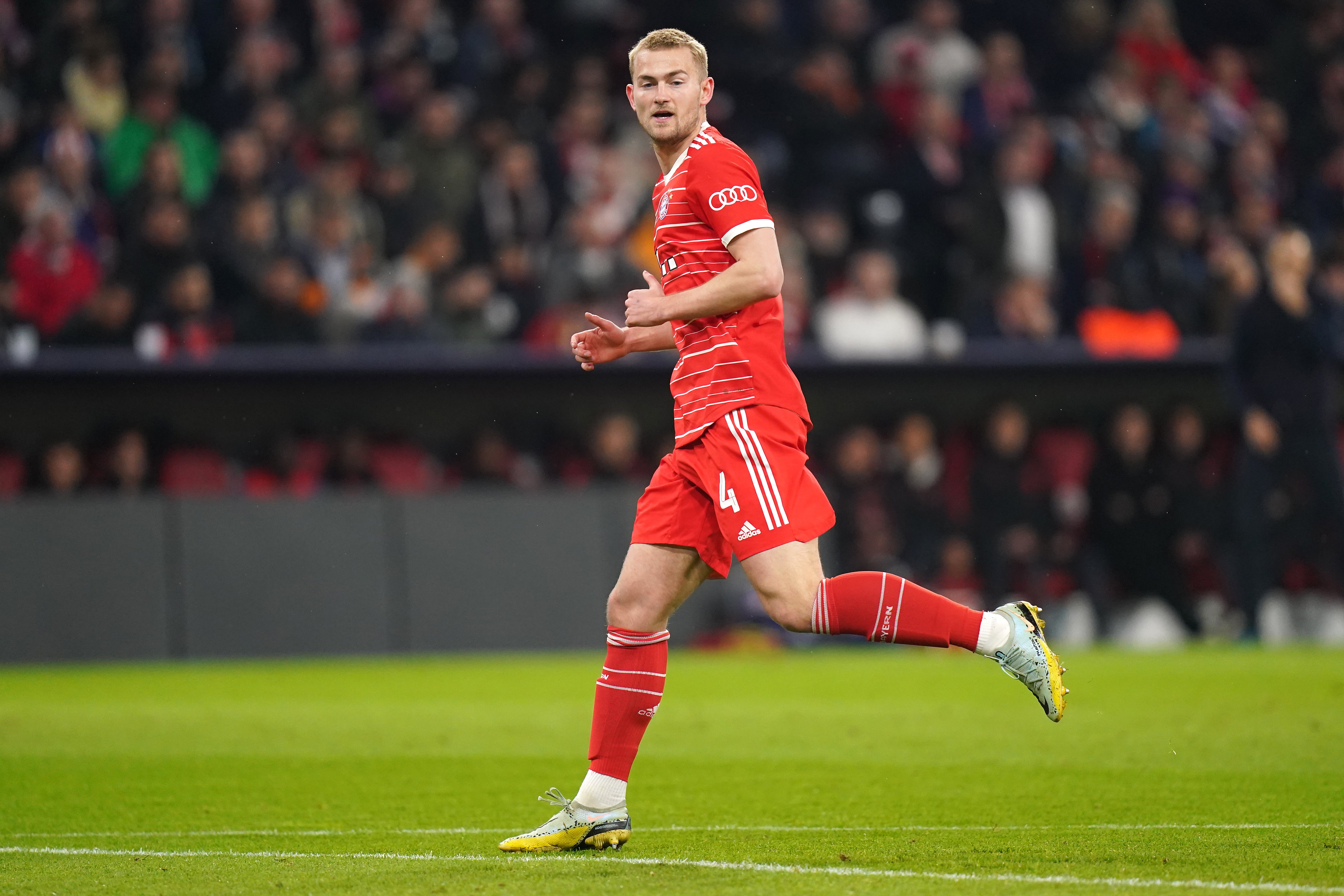 Matthijs de Ligt playing for Bayern Munich against Manchester City (Adam Davy/PA)