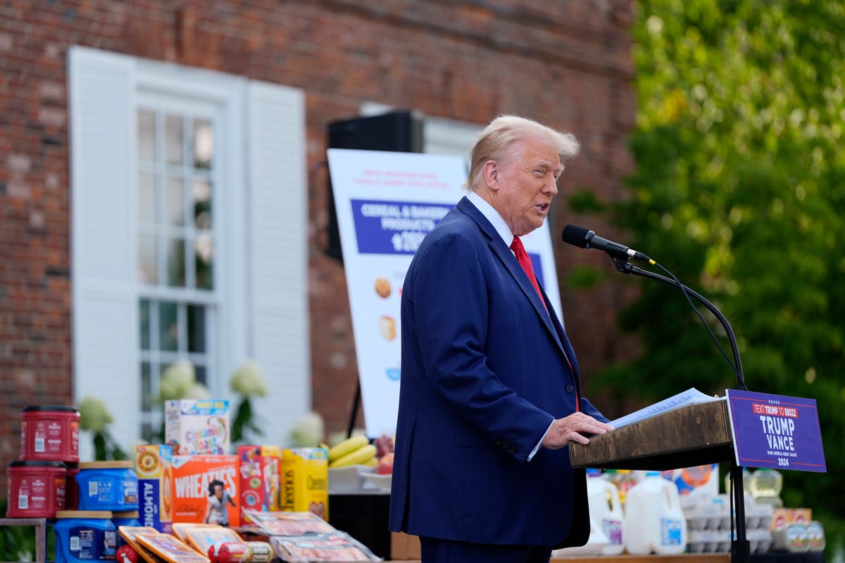 Trump delivers campaign tirade billed as press conference while Harris leads in polls