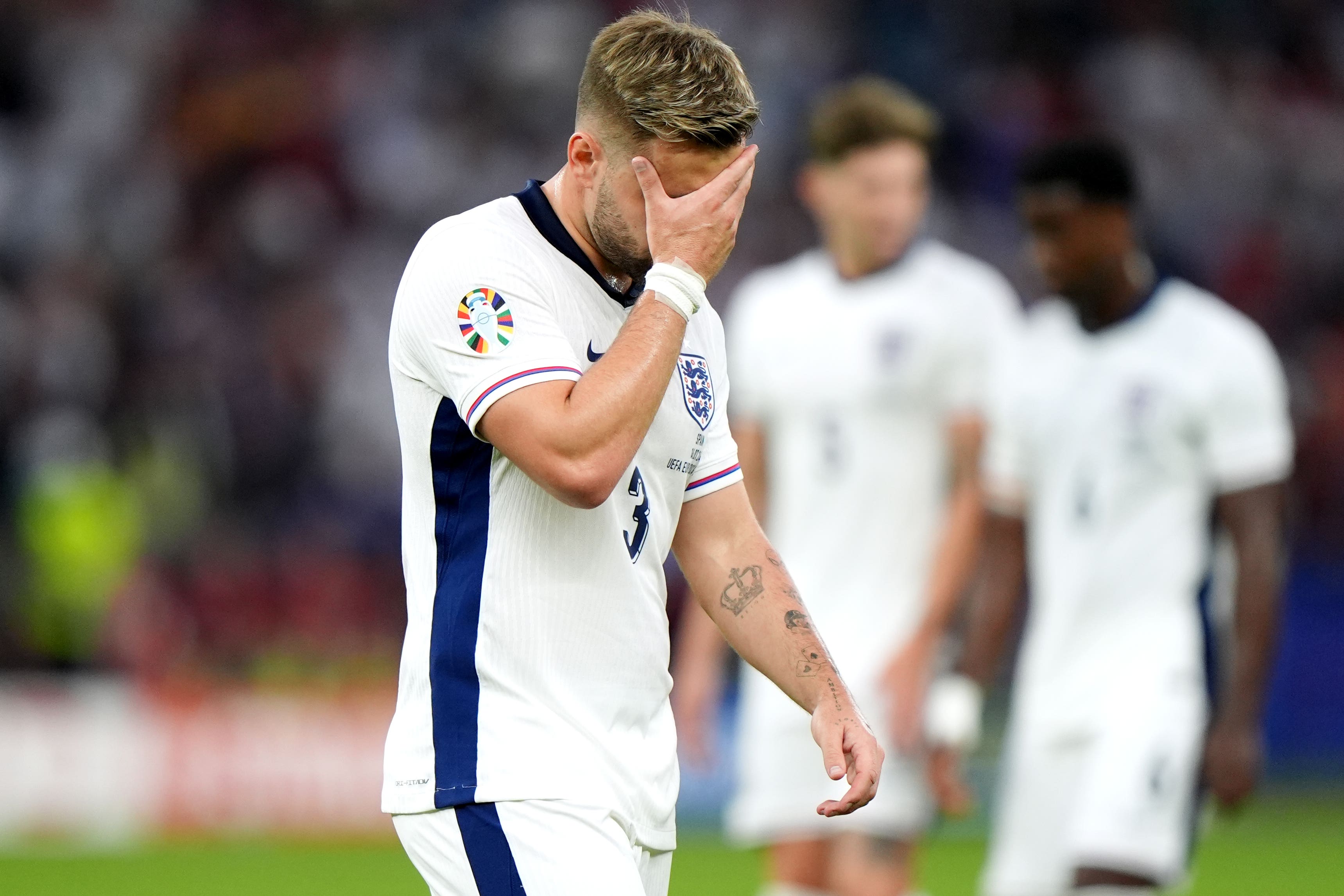 Luke Shaw has suffered another injury setback following the Euros (Bradley Collyer/PA)