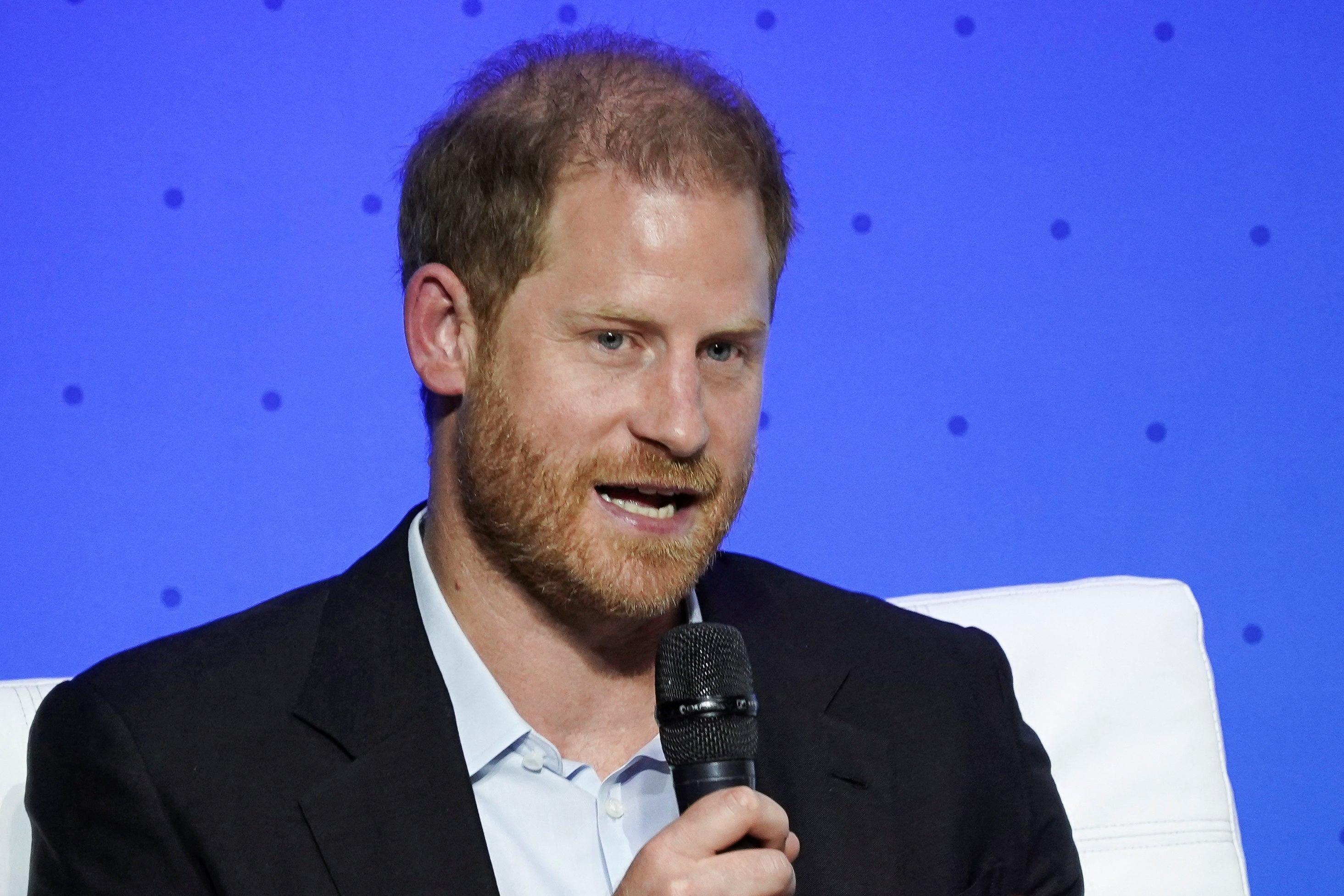 Prince Harry spoke at the ‘Responsible Digital Future’ forum at the EAN University in Bogotá, Colombia.