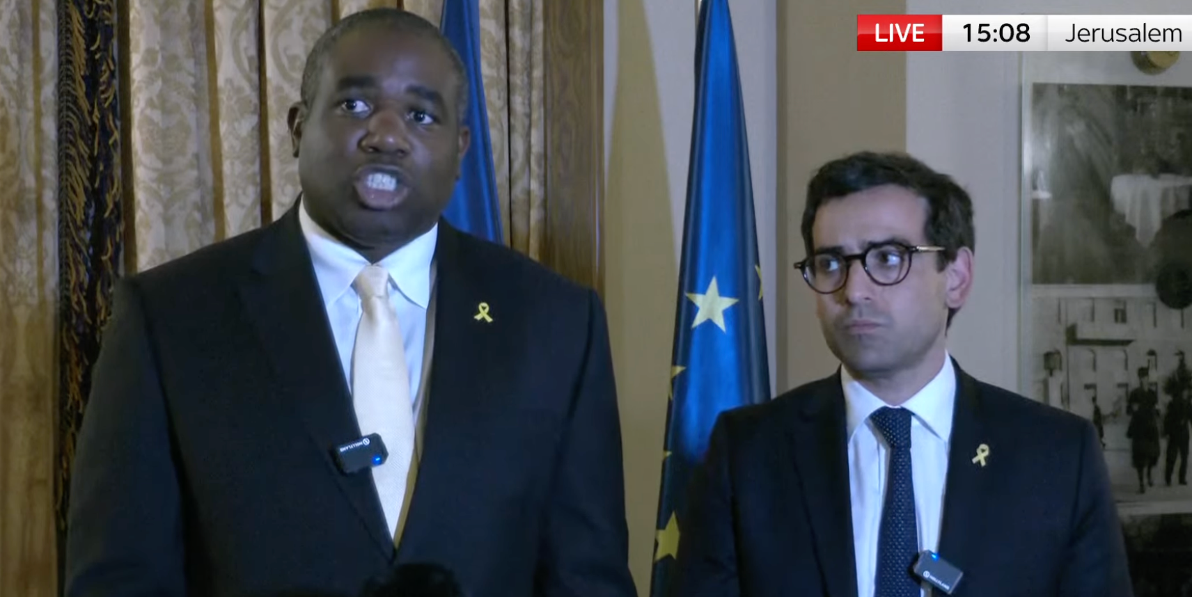 David Lammy called for hostages to be returned, aid to be allowed into Gaza “in the quantities that are necessary” and for the fighting to stop