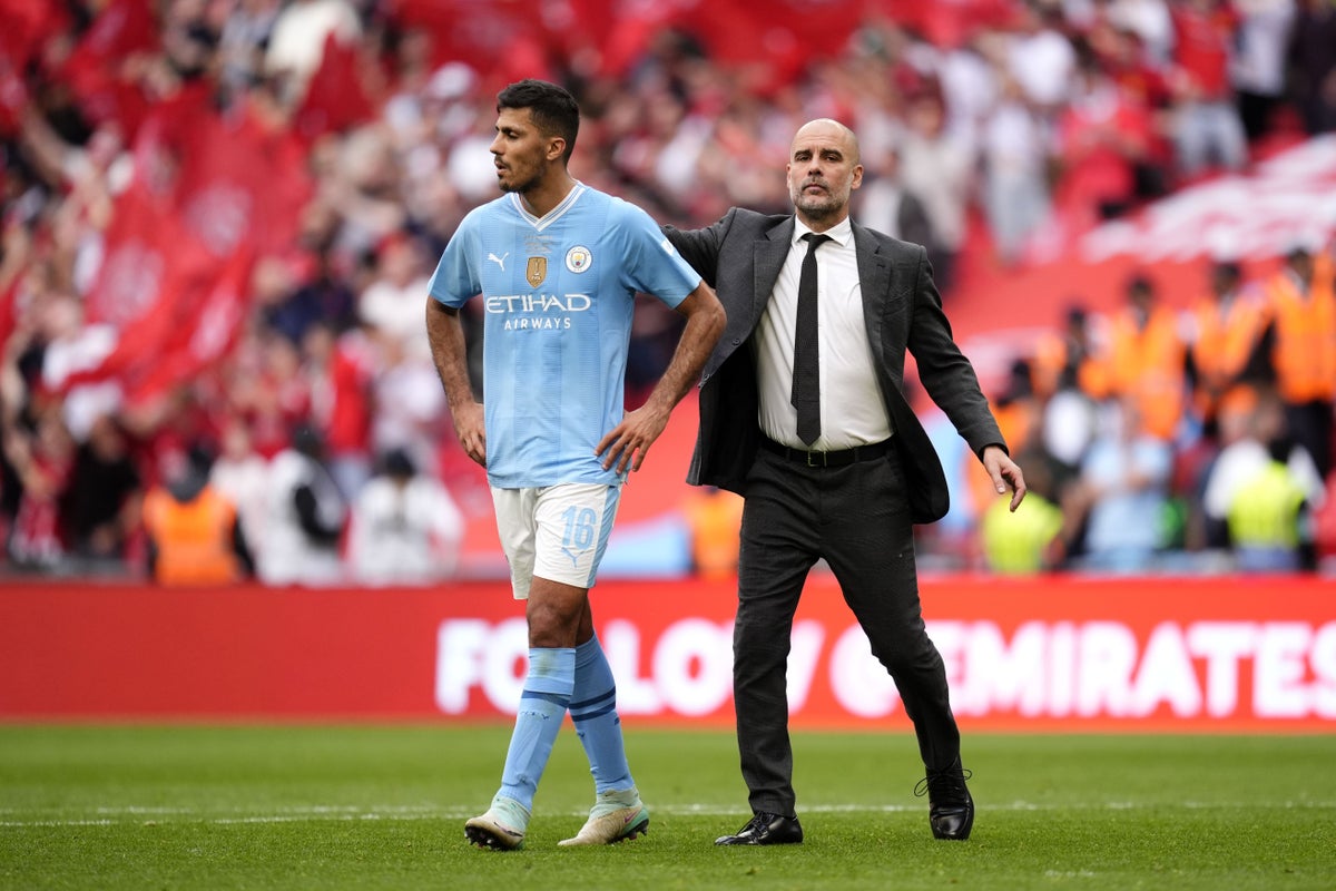 Rodri ruled out of Manchester City’s Premier League opener as Pep Guardiola provides fitness update