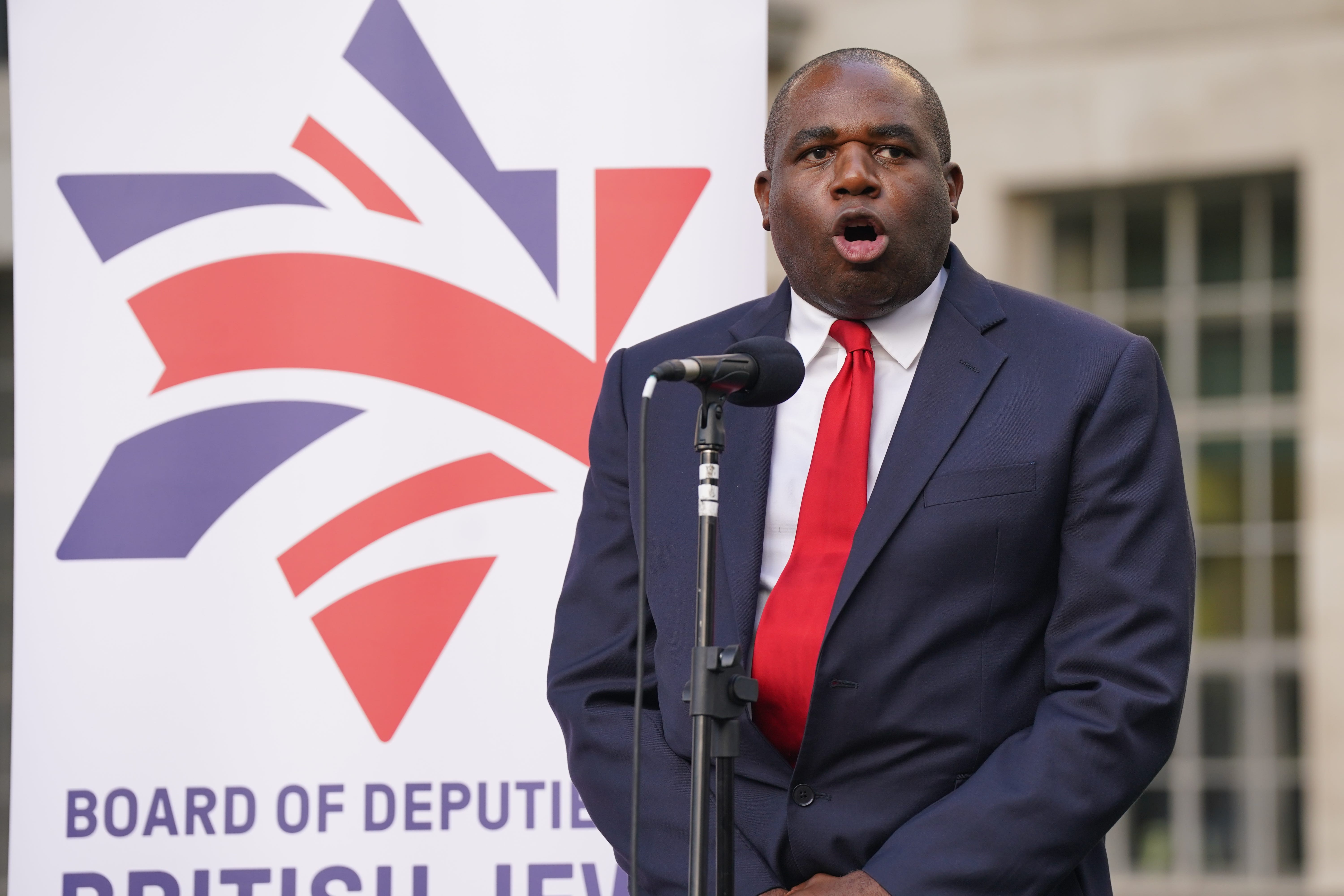 Foreign Secretary David Lammy has condemned the ‘widespread rampage’ of Israeli settlers against Palestinians in the West Bank (Lucy North/PA)