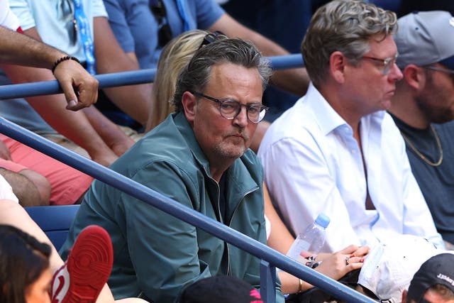 <p>Matthew Perry at the US Open on September 10, 2022. He died on October 28, 2023</p>