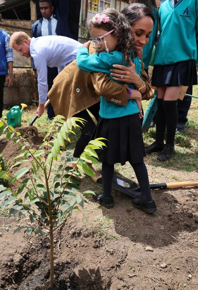 Harry and Meghan visit La Giralda School in Colombia