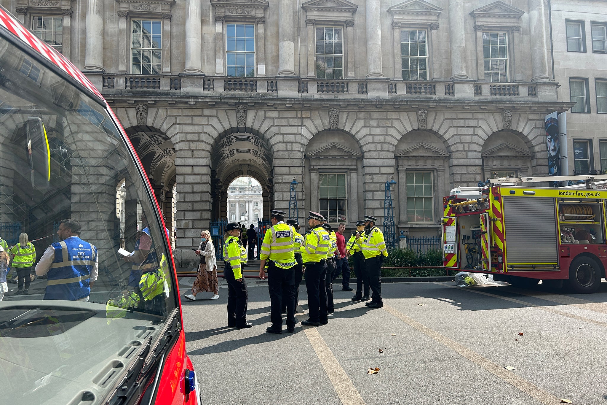 20 fire engines attended the scene in central London