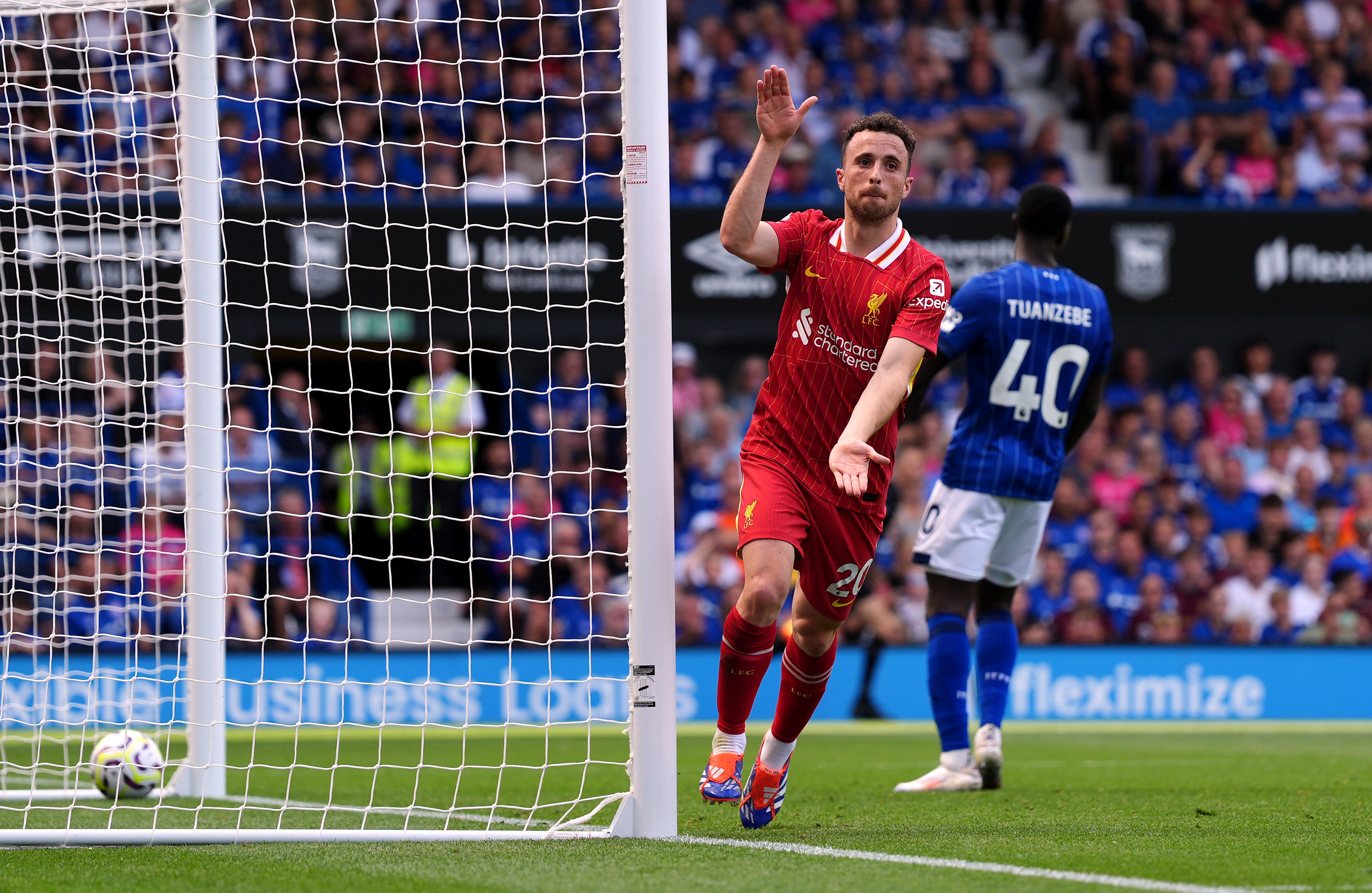 Diogo Jota celebrates his goal (Bradley Collyer/PA)