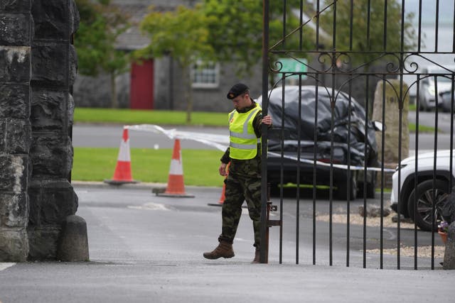 The scene of the attack at Renmore Barracks in County Galway (Brian Lawless/PA)