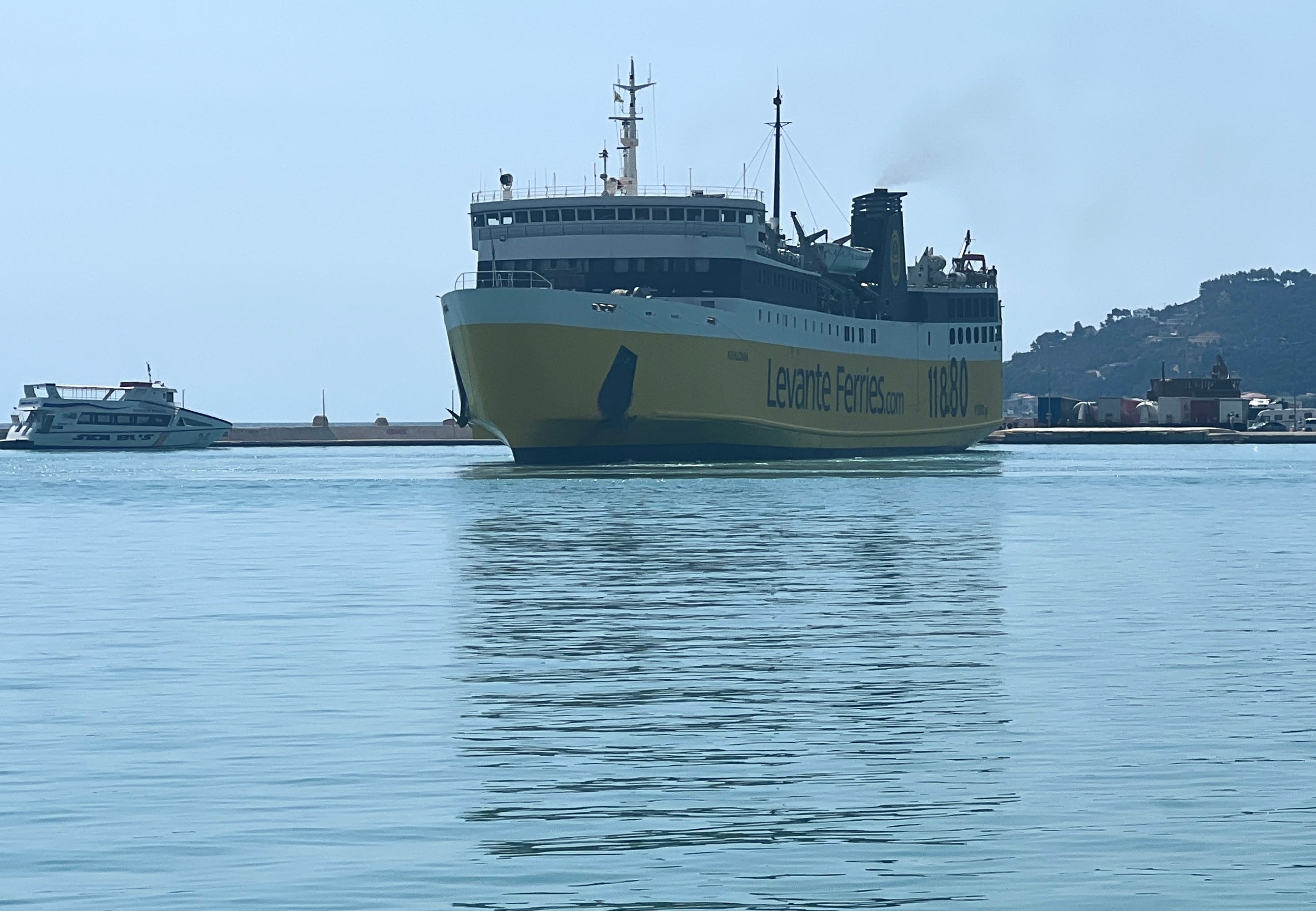 Ferries connect Zante and Kefalonia twice a day in summer