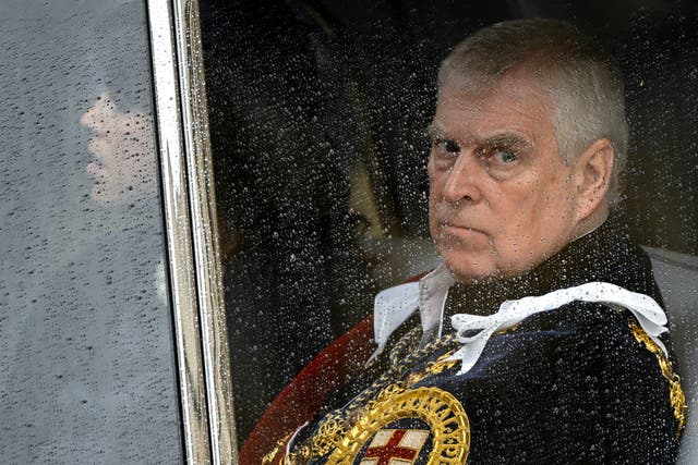 <p>The Duke of York departs Westminster Abbey, London, following the Coronation of King Charles III and Queen Camilla</p>