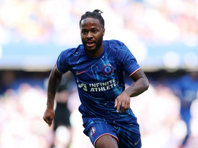 <p>Raheem Sterling in action during a pre-season friendly match against Internazionale at Stamford Bridge</p>