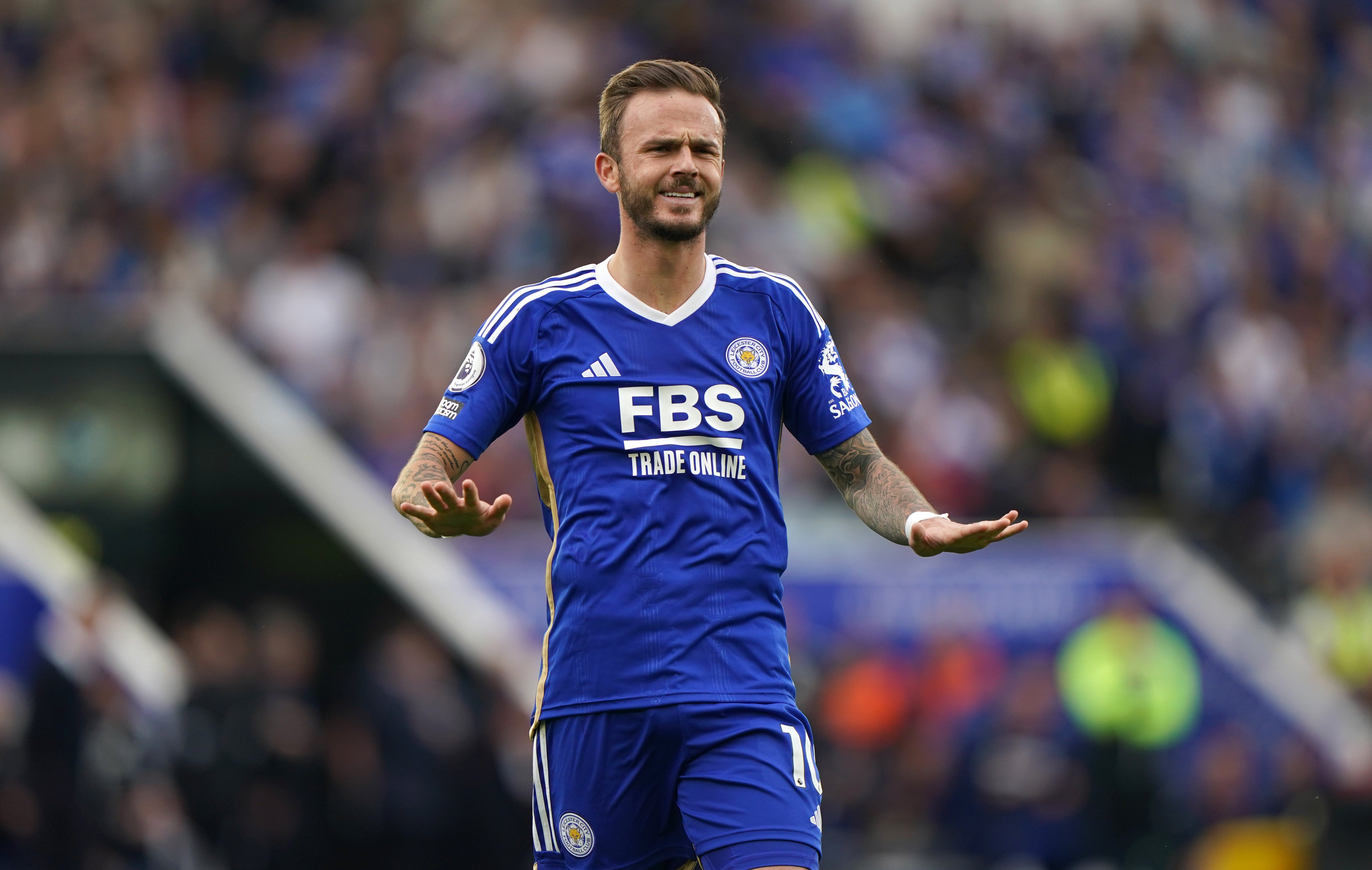 James Maddison was relegated with Leicester (Joe Giddens/PA)