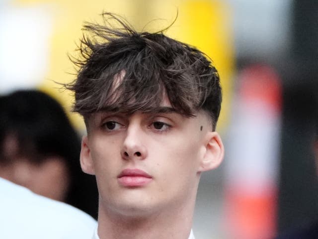 <p>Jake Loy arriving at the High Court in Glasgow for sentencing after he killed three friends in a car crash in March 2022 </p>