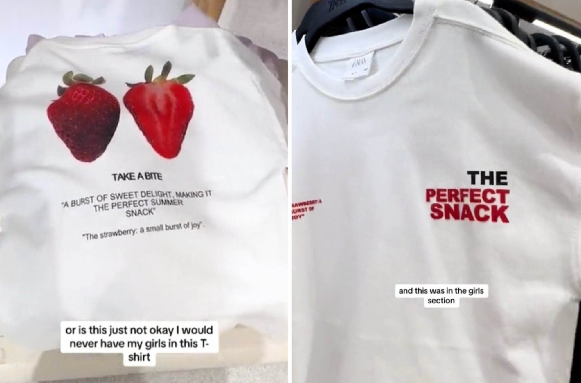 Zara withdraws a girl's T-shirt after complaints