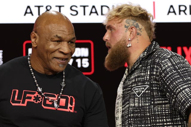 <p>Mike Tyson (izquierda) y Jake Paul se enfrentarán en noviembre</p>