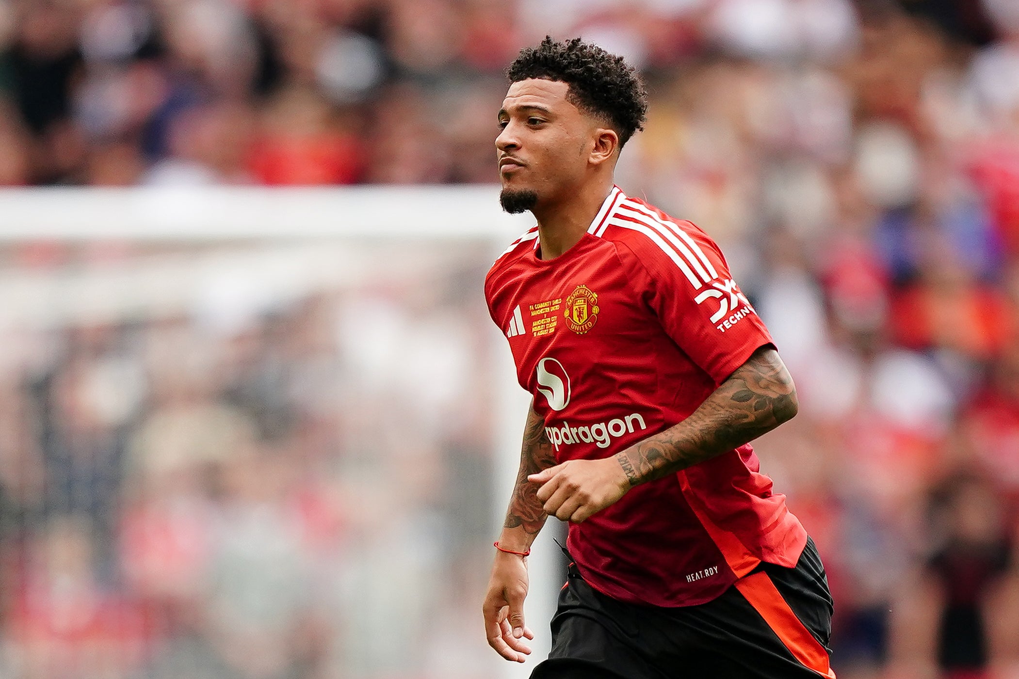 Jadon Sancho was omitted from Manchester United’s opening Premier League matchday squad (Zac Goodwin/PA)