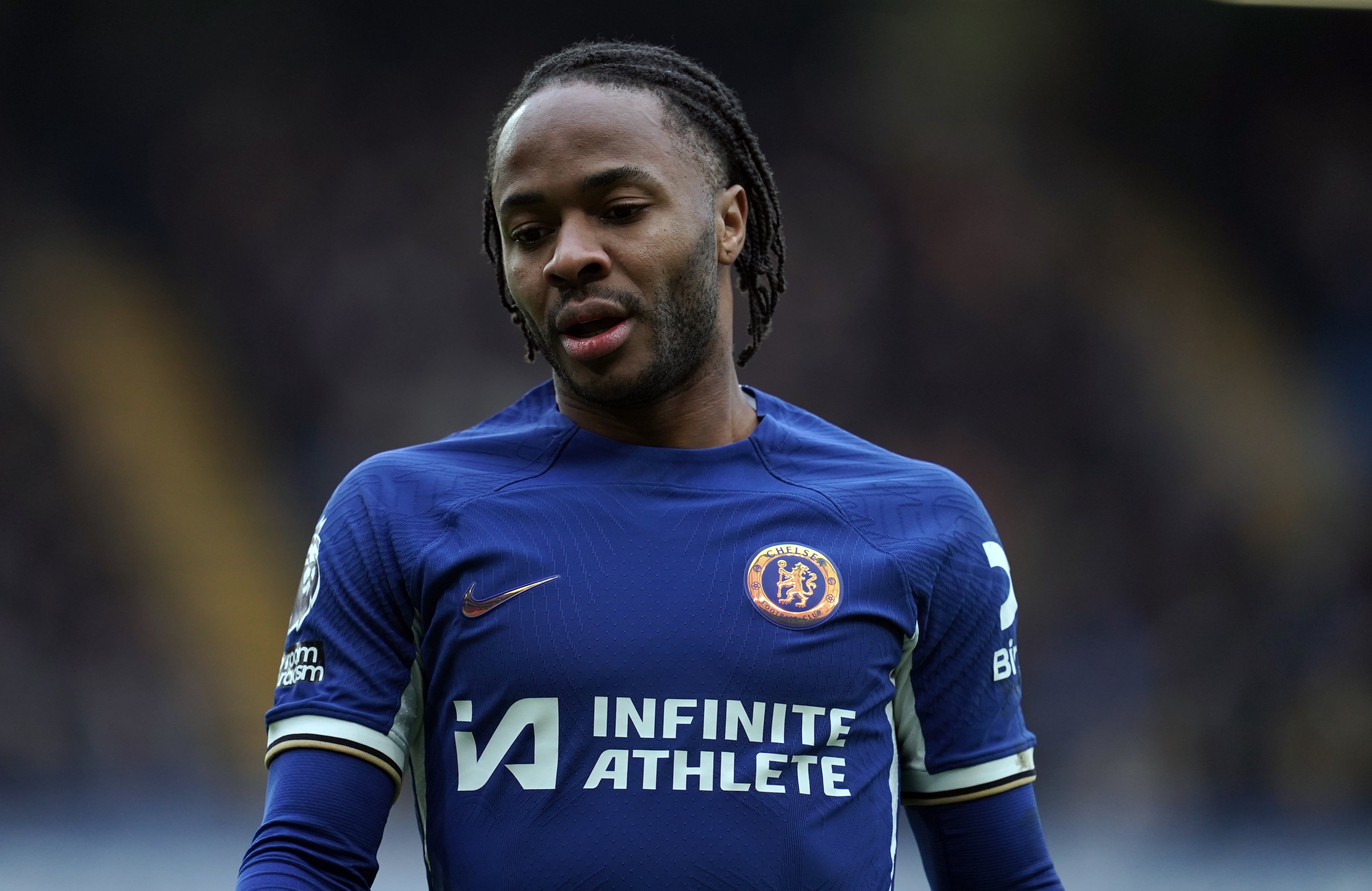 Raheem Sterling’s Chelsea future is in doubt after being left out of their opening league game against Manchester City (Adam Davy/PA)