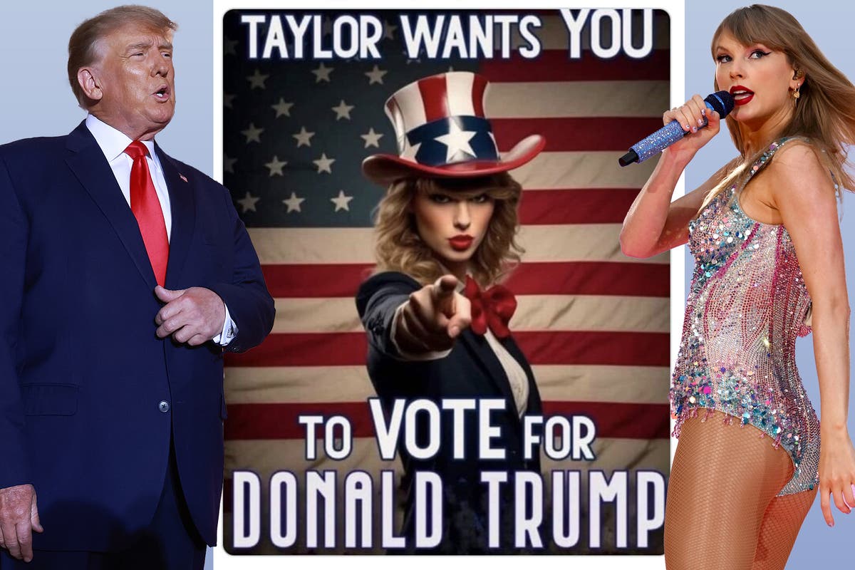 Trump đăng lại những bức ảnh do AI tạo ra của Taylor Swift và Swifties, những người dường như đang tán thành ông: 'Tôi đồng ý'