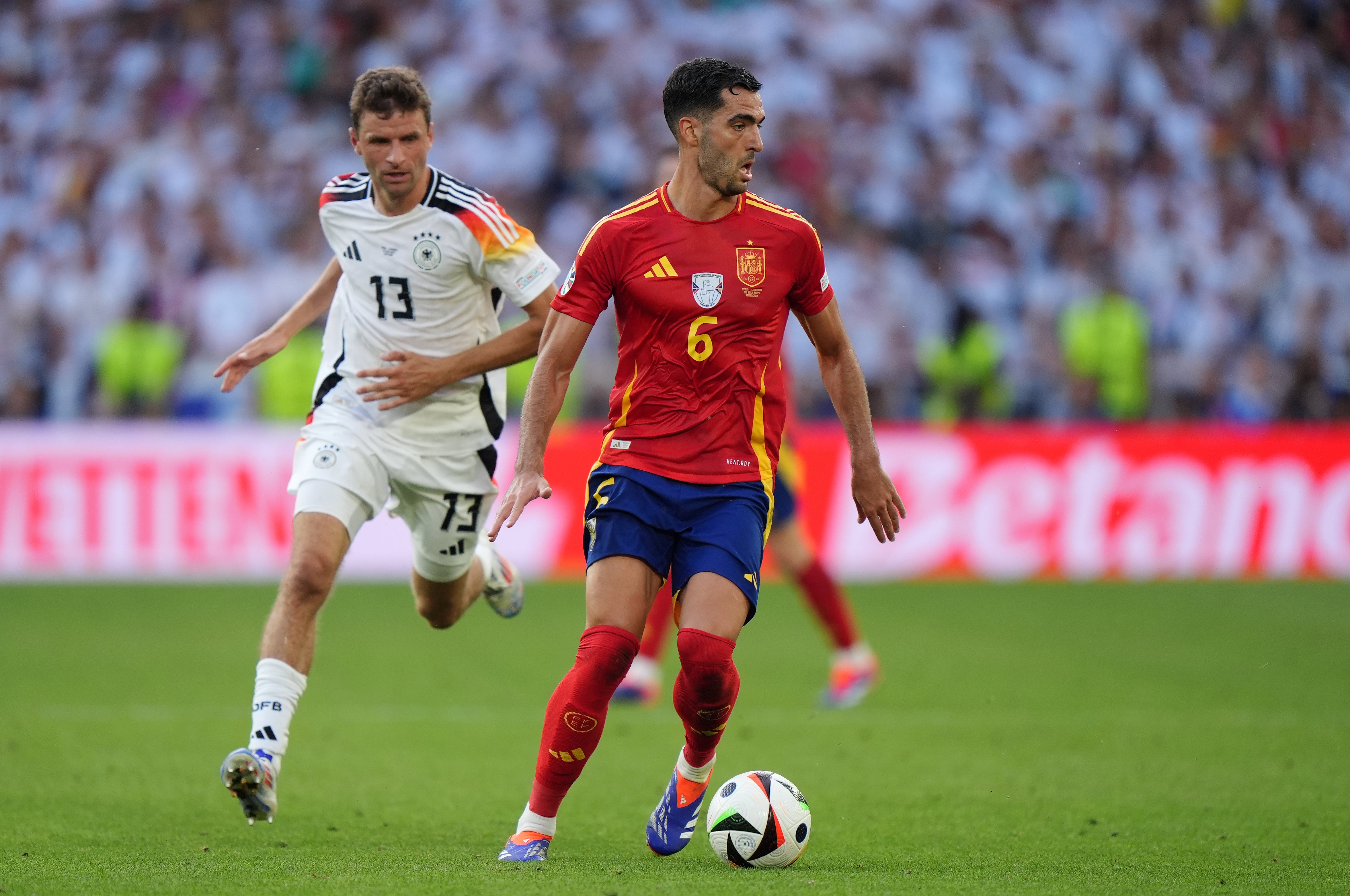 Spain midfielder Mikel Merino has been linked with a summer move to Arsenal (Bradley Collyer/PA)