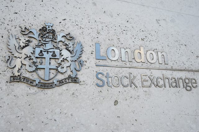 The London Stock Exchange sign (PA)