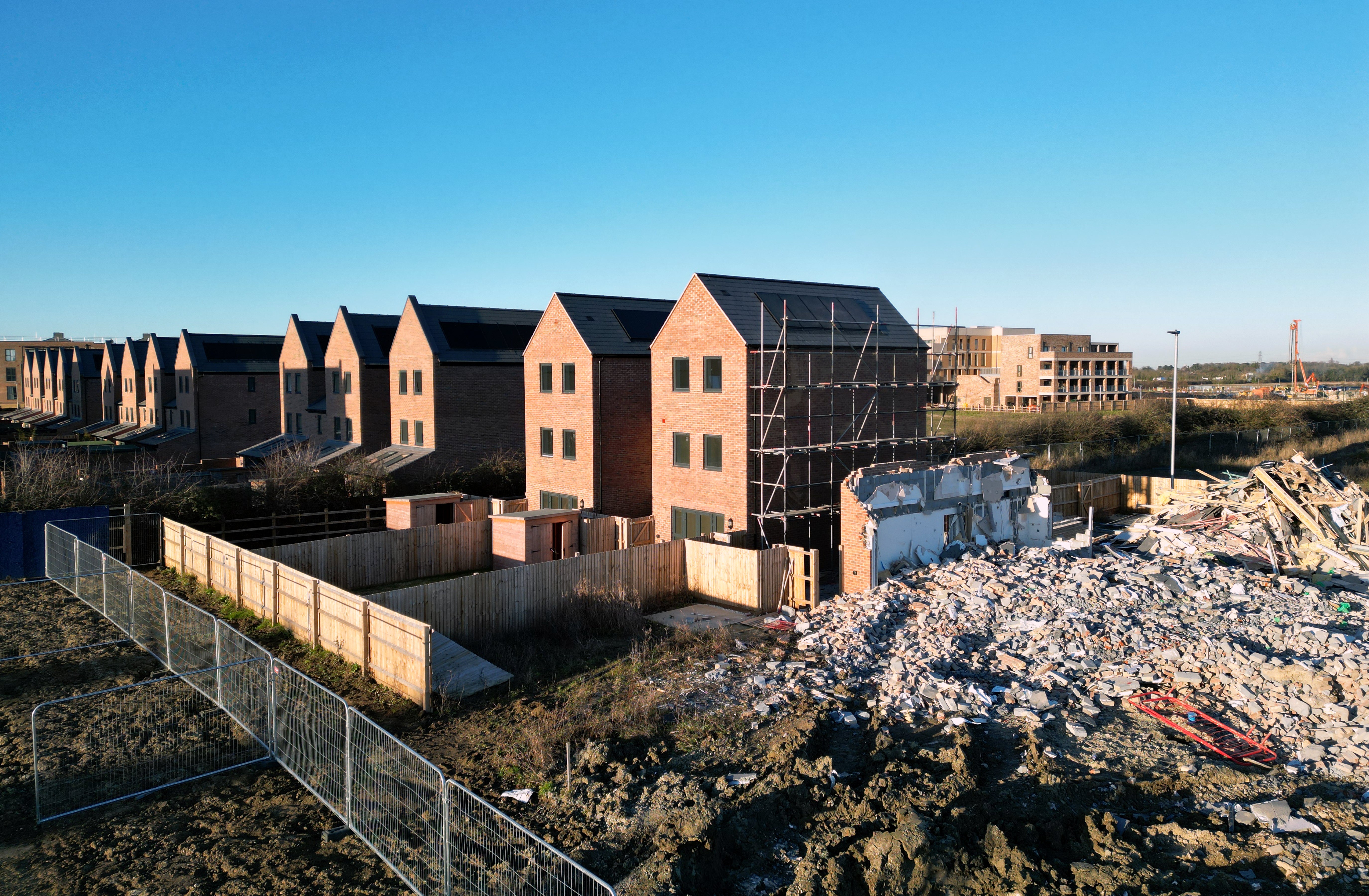 Developer Barratt Homes saw shares rise on Monday (Joe Giddens/PA)