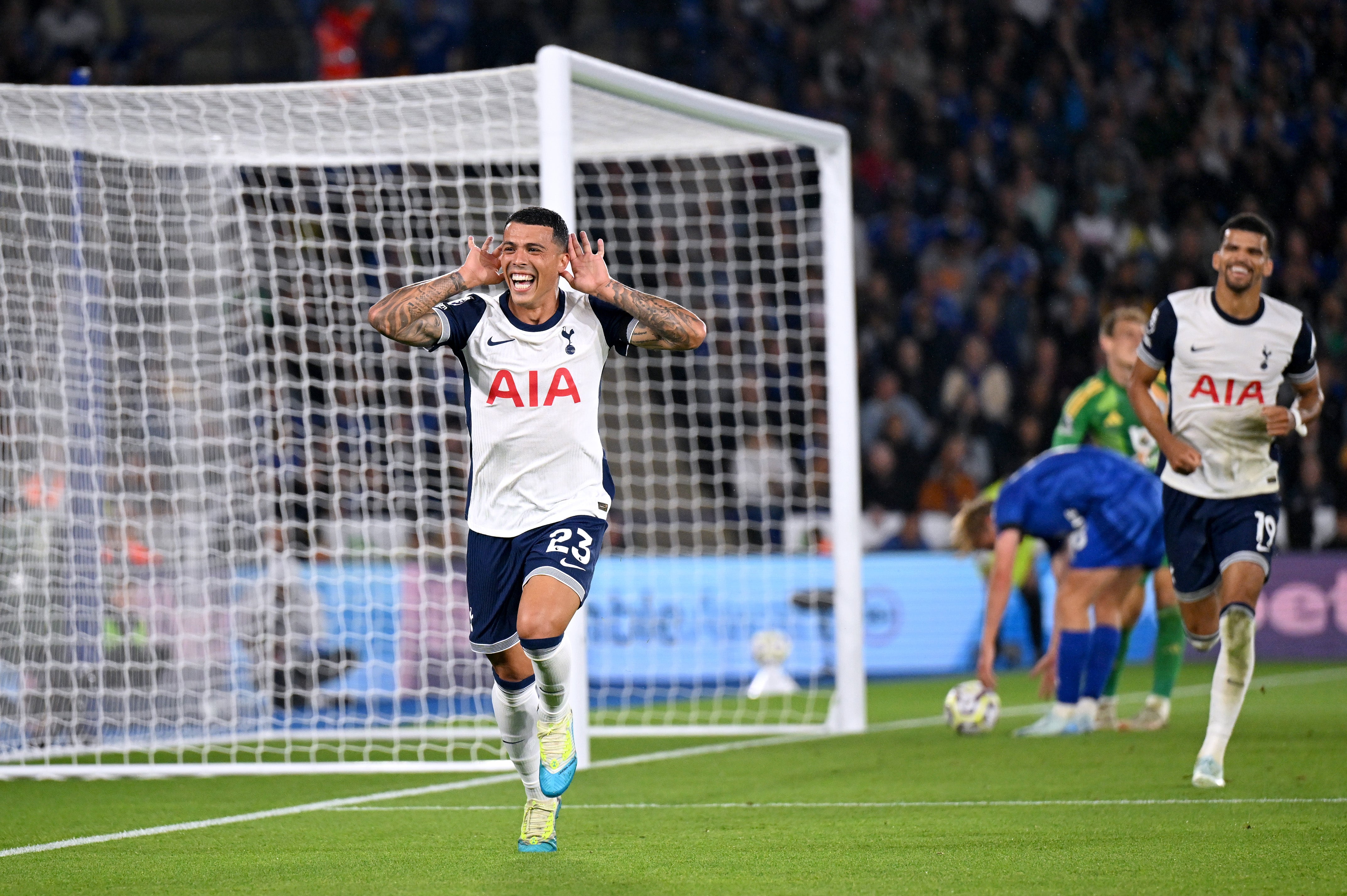 Pedro Porro scored the first goal for Spurs against Leicester