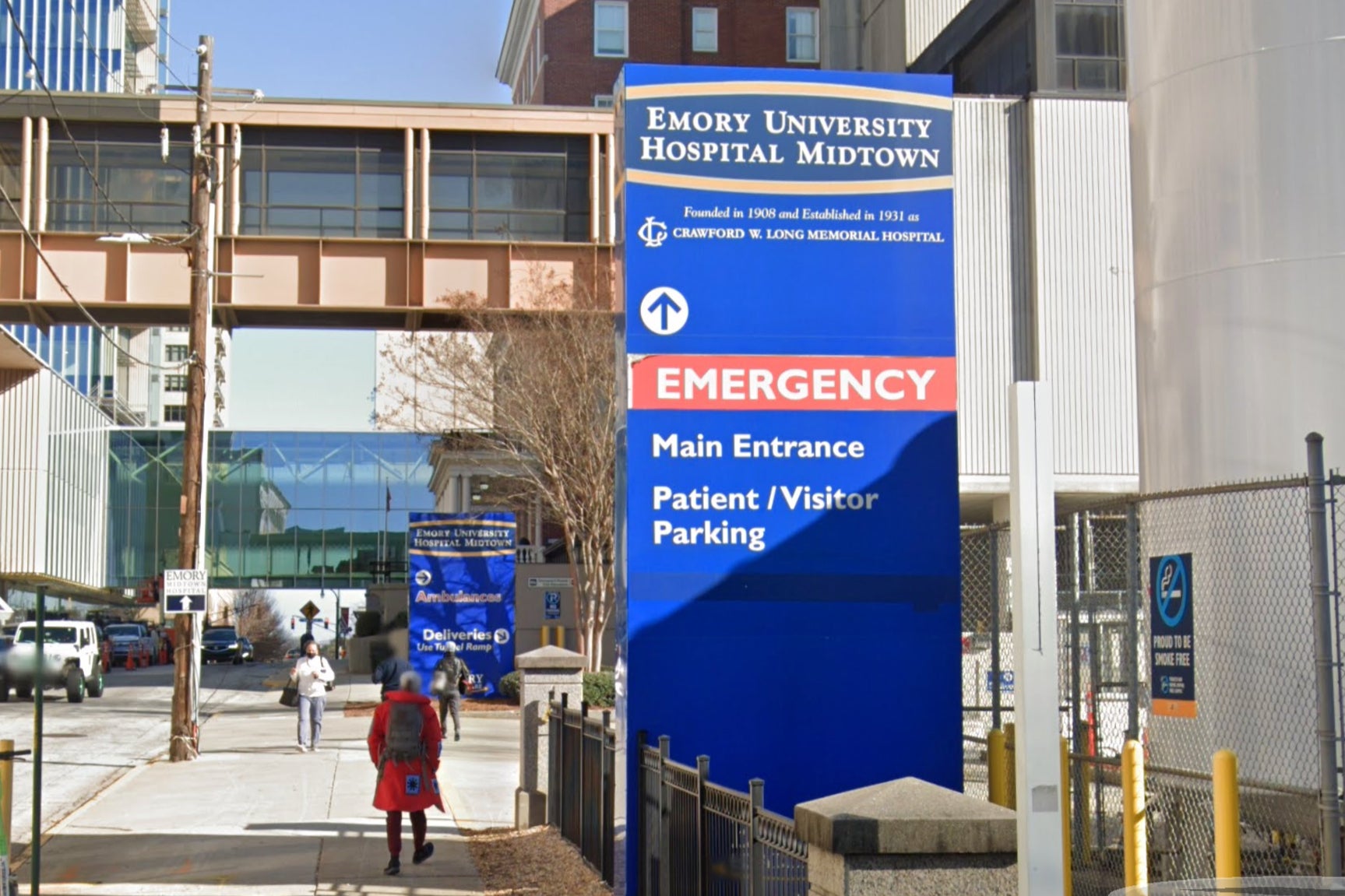 Emory University Hospital Midtown in Atlanta, Georgia, (pictured) has been accused of negligence after a ‘bone flap’ was removed from a patient’s head and misplaced